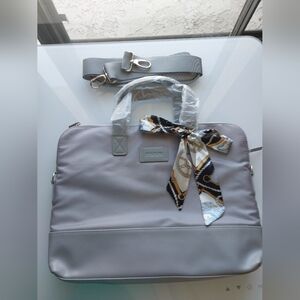 NWT Mosiso Gray Laptop Bag with Scarf Accent